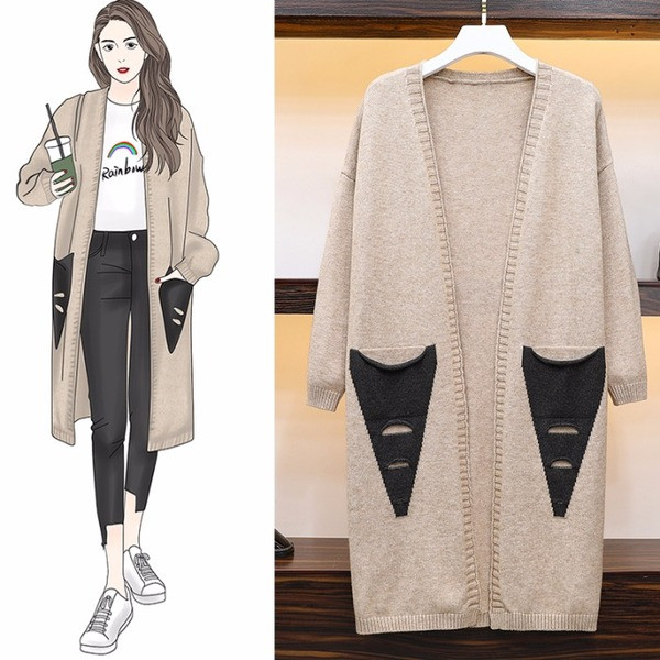 Alkalmi női hosszú kardigán több színben 4XL méretig
