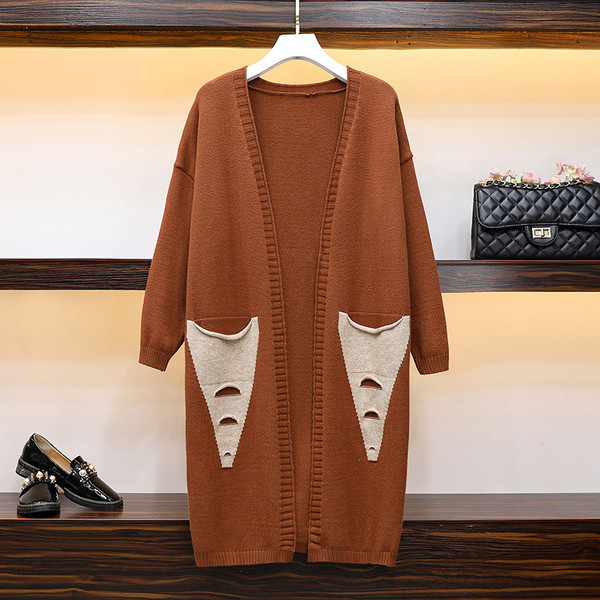 Alkalmi női hosszú kardigán több színben 4XL méretig