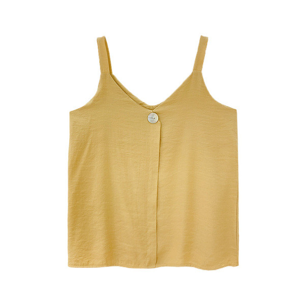 Női felső V-nyakkal és gombbal