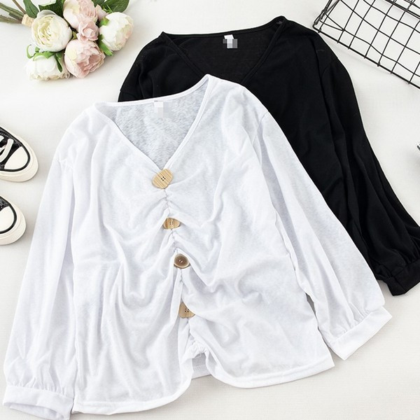 Modern női blúz több színben, gombokkal