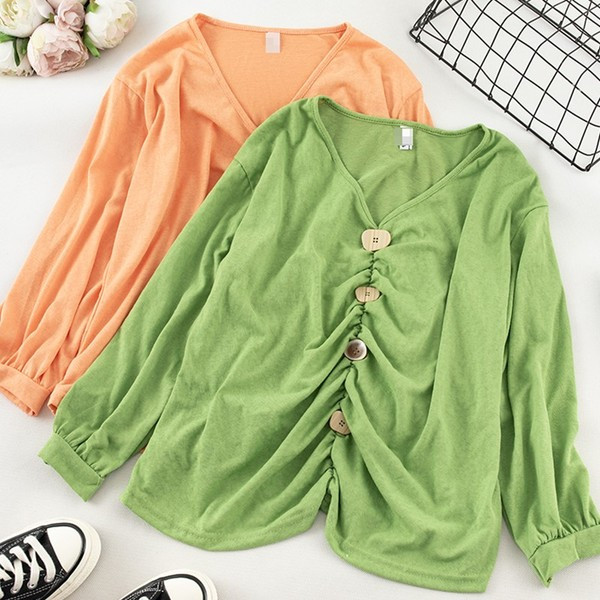 Modern női blúz több színben, gombokkal