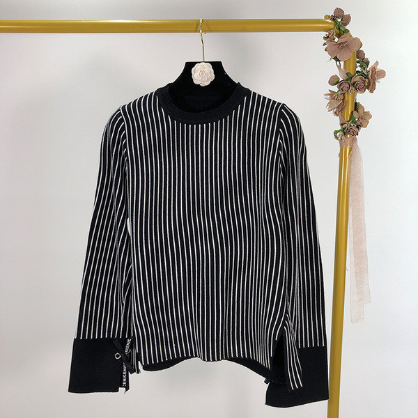 Női csíkos pulóver három színben