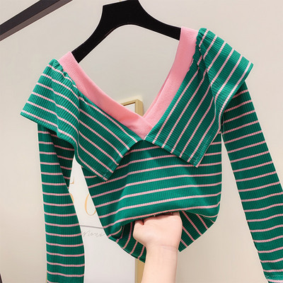 Bluză de damă actuală cu decolteu în V