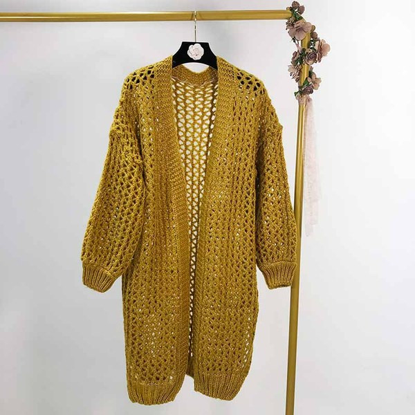 Hálós kötött női kardigán - három színben