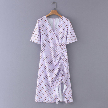 Pöttyös női ruha rövid ujjal