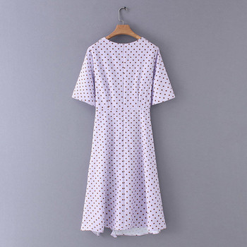 Pöttyös női ruha rövid ujjal