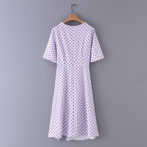 Pöttyös női ruha rövid ujjal