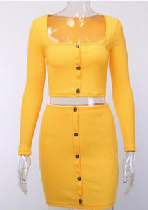 Női modern szoknya és blúz szett több színben