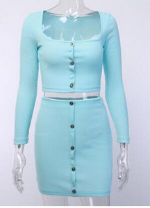 Női modern szoknya és blúz szett több színben