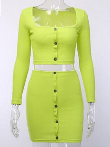 Női modern szoknya és blúz szett több színben