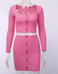 Női modern szoknya és blúz szett több színben