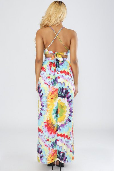 Rochie casual de dama cu bretele subtiri si decolteu adanc