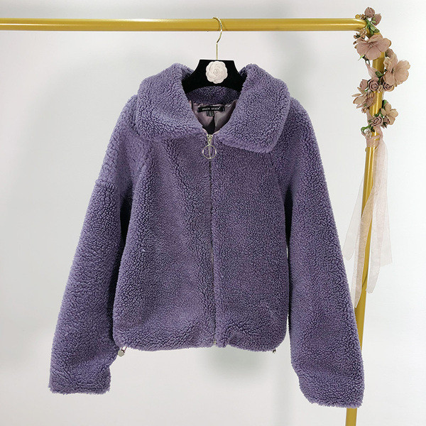 Geaca de dama cu maneci lungi si fermoar