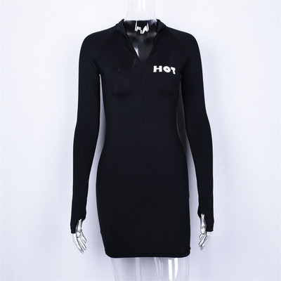 Modern női ruha hosszú ujjal, három színben