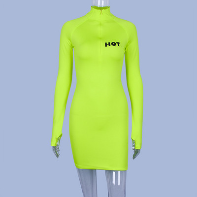 Modern női ruha hosszú ujjal, három színben