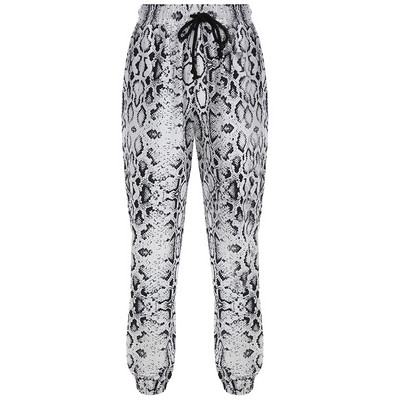 Modern női hosszúnadrág állatmintával