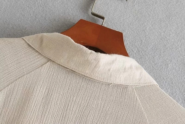 Cămașă de damă - model lung de culoare bej