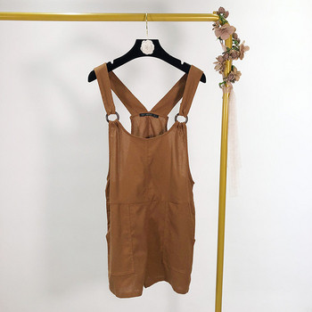 Rochie de dama cu bretele subtiri de culoare maro