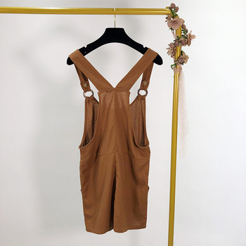 Rochie de dama cu bretele subtiri de culoare maro