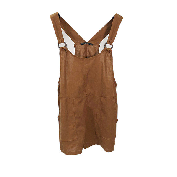 Rochie de dama cu bretele subtiri de culoare maro