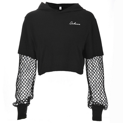 Bluză scurtă casual de damă, cu mâneci lungi