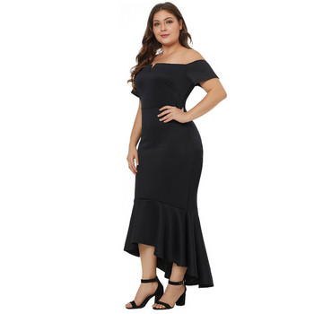 Rochie de dama eleganta model asimetric in doua culori