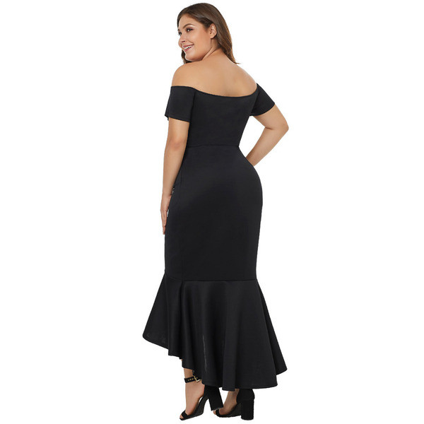 Rochie de dama eleganta model asimetric in doua culori