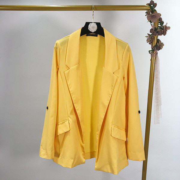 Női alkalmi kabát sárga színben