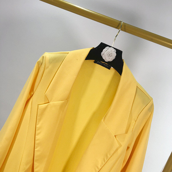 Női alkalmi kabát sárga színben