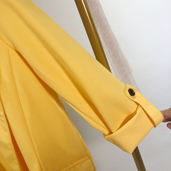 Női alkalmi kabát sárga színben