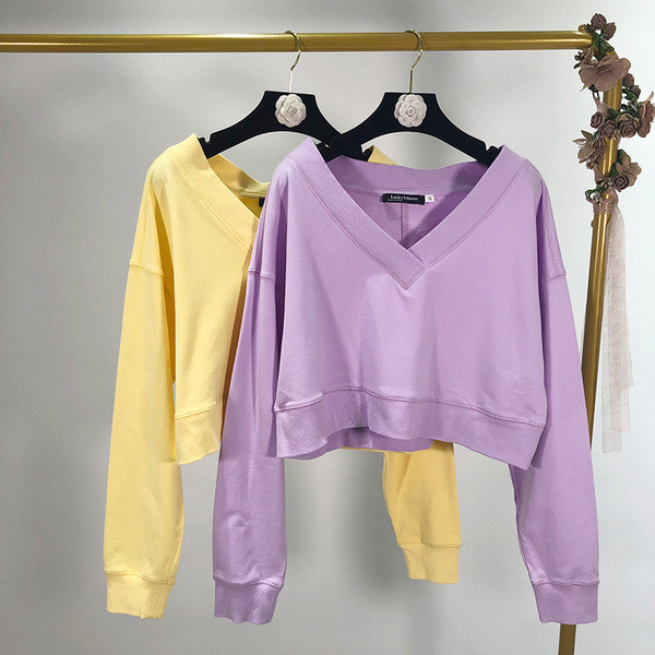 Hanorac scurt de dama in doua culori