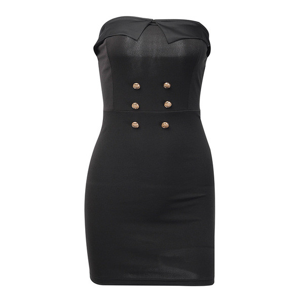 Stílusos fekete női ruha