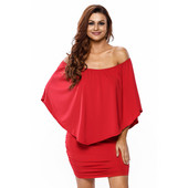 Rochie casual dama cu maneci cazute Model Slim in mai multe culori