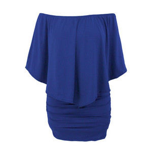 Rochie casual dama cu maneci cazute Model Slim in mai multe culori