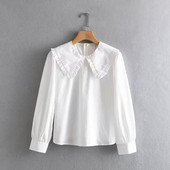 Cămașă de damă model clasic de culoare albă