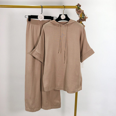 Női szett vékony kötés - nadrág és blúz