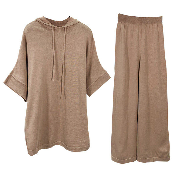 Női szett vékony kötés - nadrág és blúz