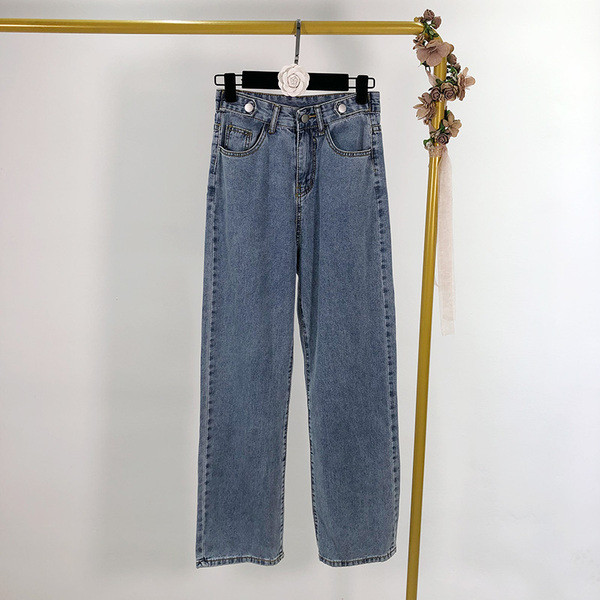 Női farmer széles modell kék színben