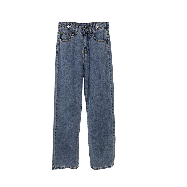 Női farmer széles modell kék színben