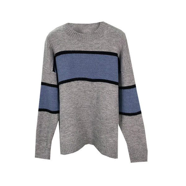 Női pulóver ovális nyakkivágással, három színben