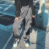 Szürke színű modern női nadrág gumis derékkal