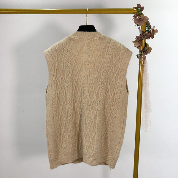 Női kötött mellény három színben