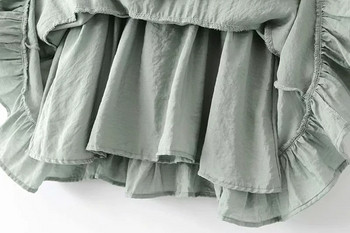 Zöld színű, hosszú ujjú női ruha