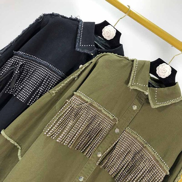 Női hosszú ujjú ing és rojt - két színben