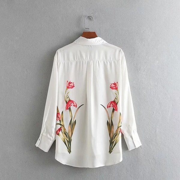 Női ing színes rátéttel - aszimmetrikus modell