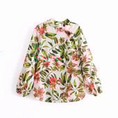 Modern női ing, fehér virágmintával