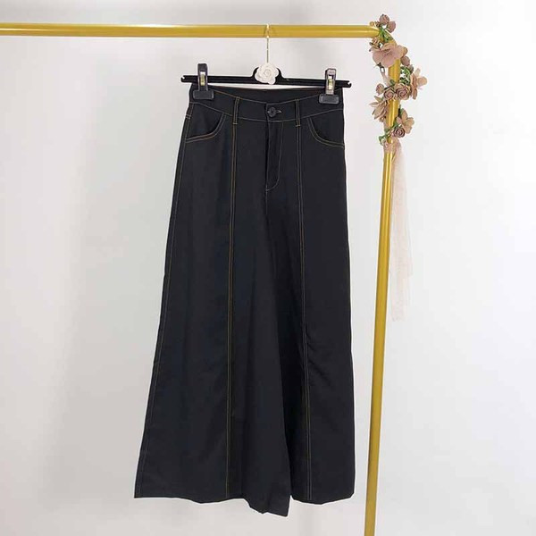 Jelenlegi női nadrág magas derékkal - széles modell