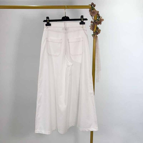 Jelenlegi női nadrág magas derékkal - széles modell