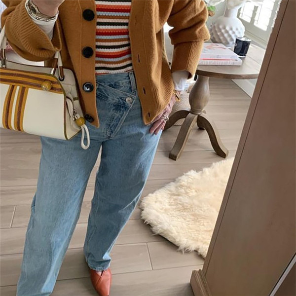 Női alkalmi farmer kék színben - széles modell