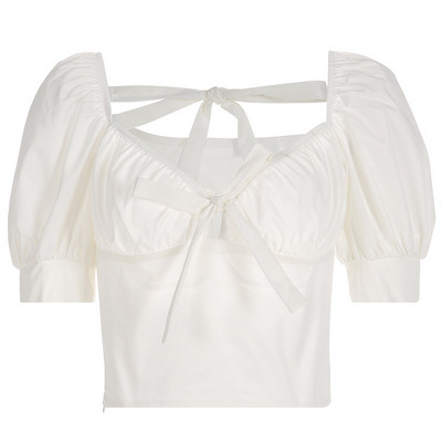 Női alkalmi rövid blúz, rövid ujjal